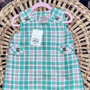 The Beaufort Bonnet Company Green and Pink Plaid Dress
